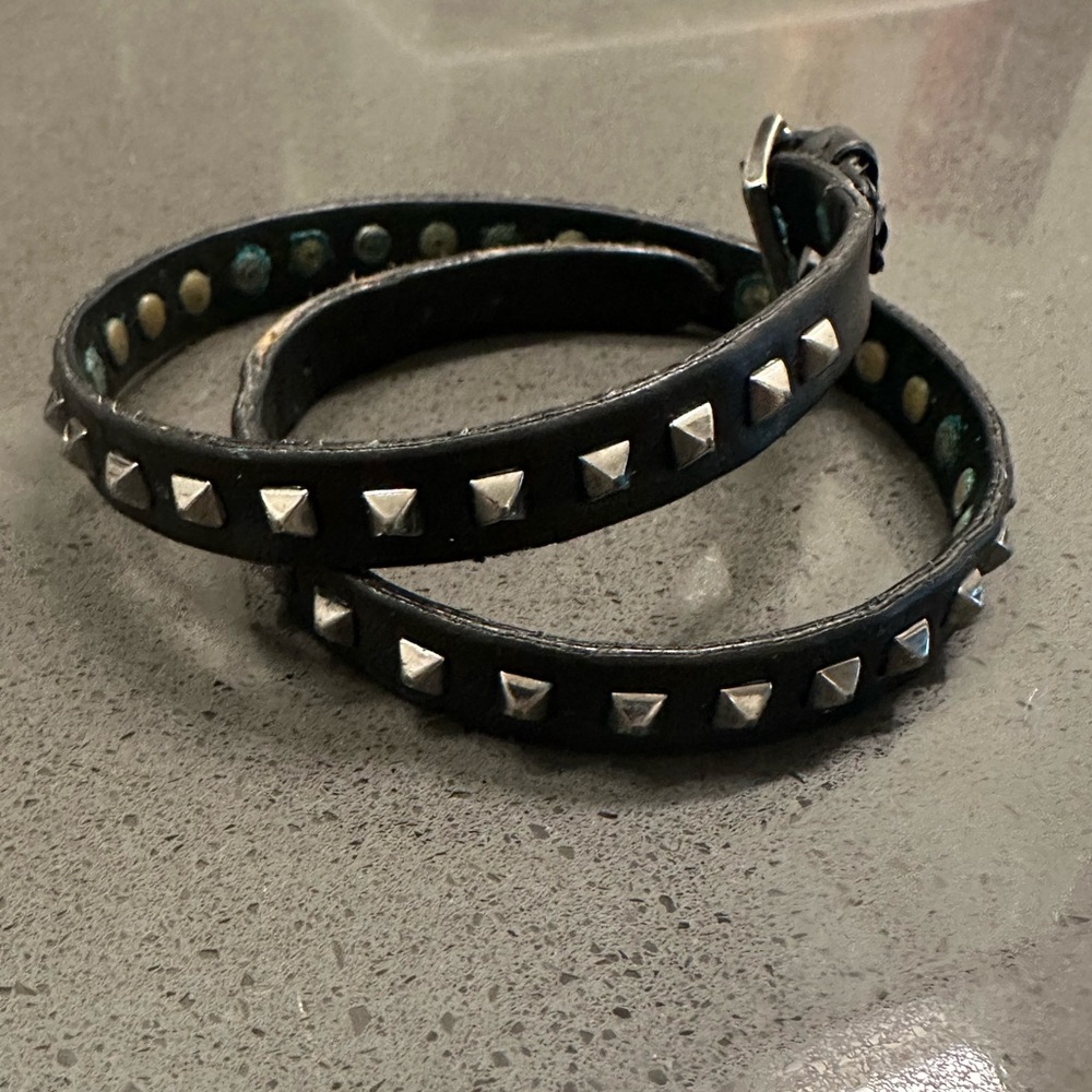 Valentino Rockstud Double-wrap bracelet.
